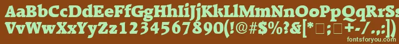 KaroaDisplaySsi Font – Green Fonts on Brown Background