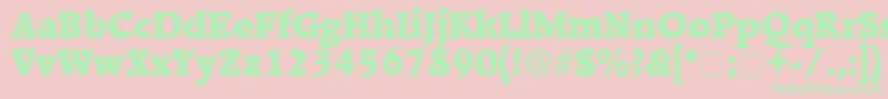 KaroaDisplaySsi Font – Green Fonts on Pink Background