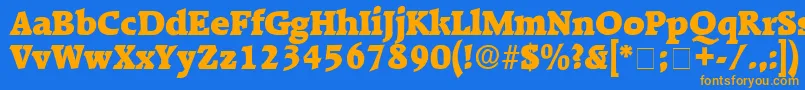 KaroaDisplaySsi Font – Orange Fonts on Blue Background
