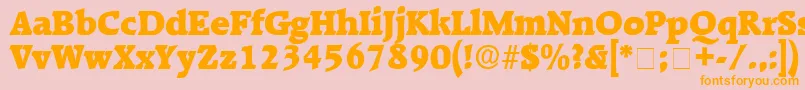 KaroaDisplaySsi Font – Orange Fonts on Pink Background