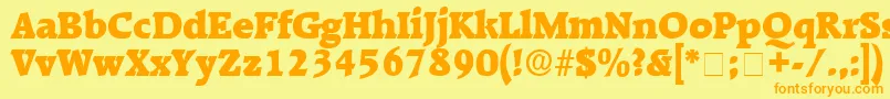 KaroaDisplaySsi Font – Orange Fonts on Yellow Background