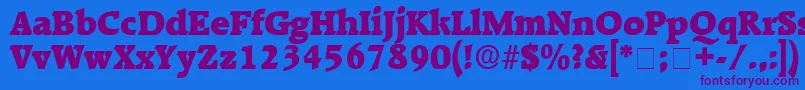 KaroaDisplaySsi Font – Purple Fonts on Blue Background