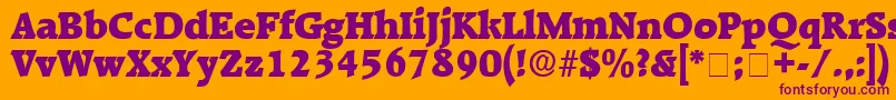 KaroaDisplaySsi Font – Purple Fonts on Orange Background