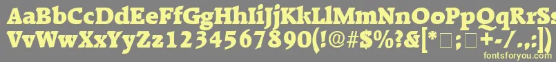 KaroaDisplaySsi Font – Yellow Fonts on Gray Background