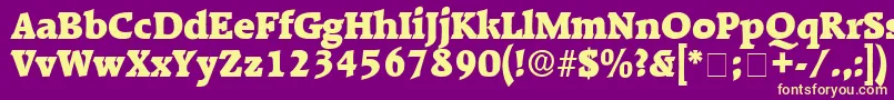 KaroaDisplaySsi Font – Yellow Fonts on Purple Background