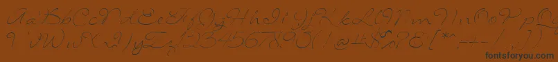 Шрифт SignaritaLouisseThin – чёрные шрифты на коричневом фоне
