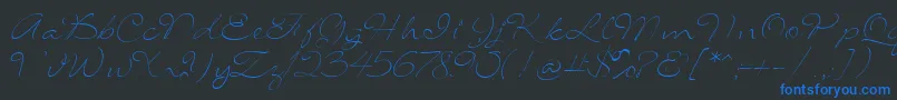 SignaritaLouisseThin Font – Blue Fonts on Black Background
