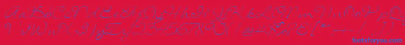 SignaritaLouisseThin Font – Blue Fonts on Red Background