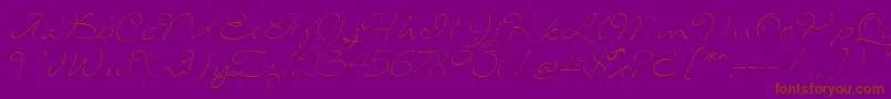 SignaritaLouisseThin Font – Brown Fonts on Purple Background