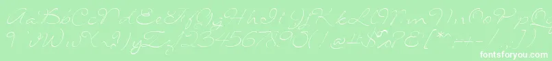 Шрифт SignaritaLouisseThin – белые шрифты на зелёном фоне