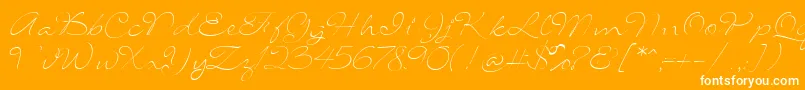 SignaritaLouisseThin Font – White Fonts on Orange Background