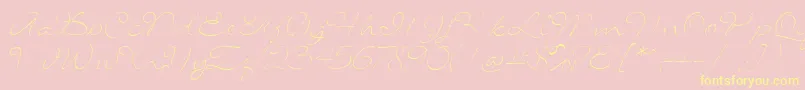 SignaritaLouisseThin Font – Yellow Fonts on Pink Background