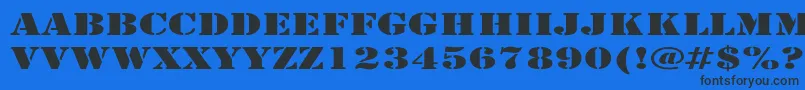 ArmyExpanded Font – Black Fonts on Blue Background