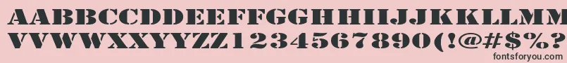 ArmyExpanded Font – Black Fonts on Pink Background