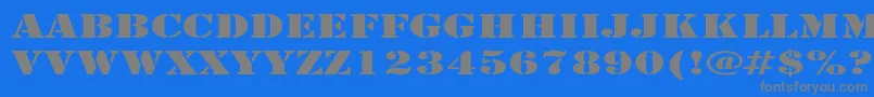 ArmyExpanded Font – Gray Fonts on Blue Background