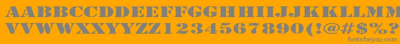 ArmyExpanded Font – Gray Fonts on Orange Background