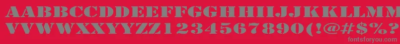 ArmyExpanded Font – Gray Fonts on Red Background
