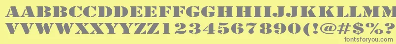 ArmyExpanded Font – Gray Fonts on Yellow Background