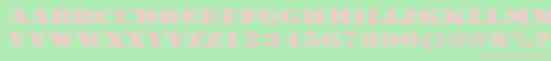 ArmyExpanded Font – Pink Fonts on Green Background