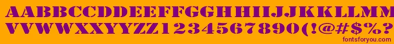 ArmyExpanded Font – Purple Fonts on Orange Background