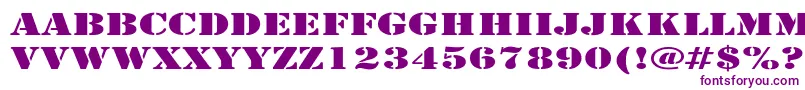 ArmyExpanded Font – Purple Fonts on White Background