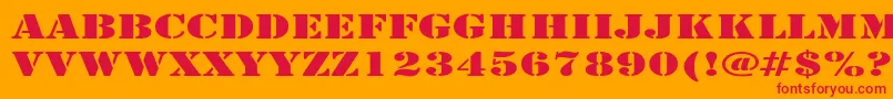 ArmyExpanded Font – Red Fonts on Orange Background