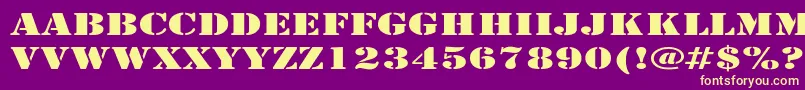 ArmyExpanded Font – Yellow Fonts on Purple Background
