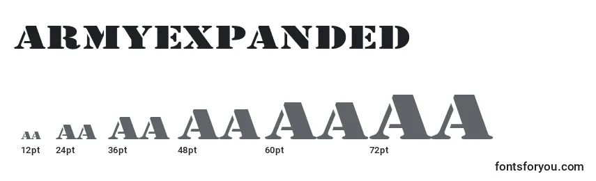 ArmyExpanded Font Sizes