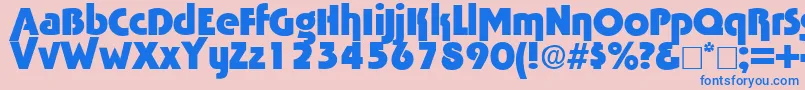 Tabascobold Font – Blue Fonts on Pink Background