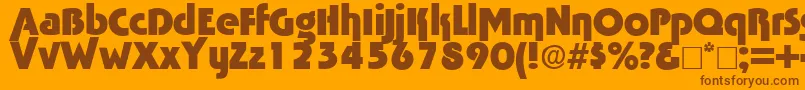 Tabascobold Font – Brown Fonts on Orange Background