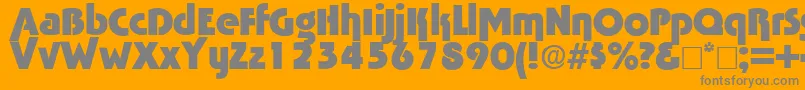 Tabascobold Font – Gray Fonts on Orange Background