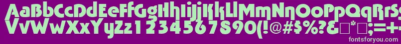 Tabascobold Font – Green Fonts on Purple Background