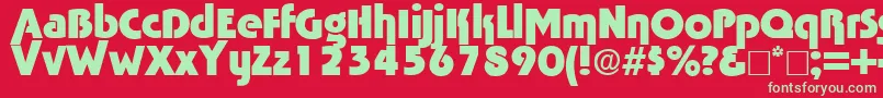 Tabascobold Font – Green Fonts on Red Background