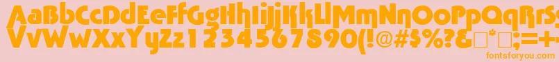 Tabascobold Font – Orange Fonts on Pink Background