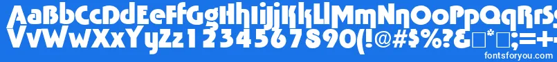 フォントTabascobold – 青い背景に白い文字