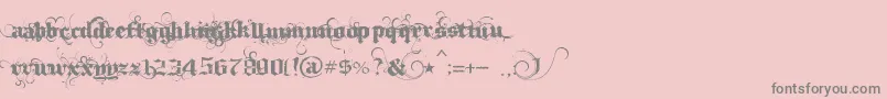 フォントIthornР№t – ピンクの背景に灰色の文字