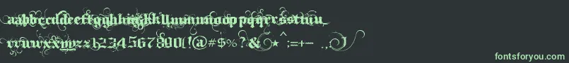 IthornР№t Font – Green Fonts on Black Background