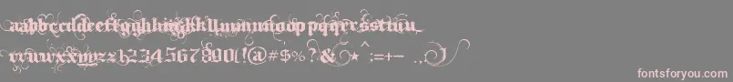 IthornР№t-Schriftart – Rosa Schriften auf grauem Hintergrund