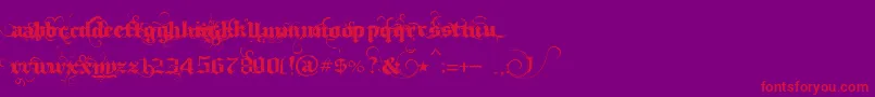 IthornР№t Font – Red Fonts on Purple Background