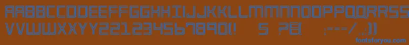 Imp2 Font – Blue Fonts on Brown Background