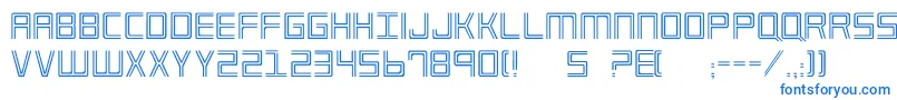 Imp2 Font – Blue Fonts on White Background