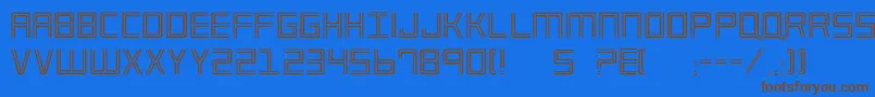 Imp2 Font – Brown Fonts on Blue Background