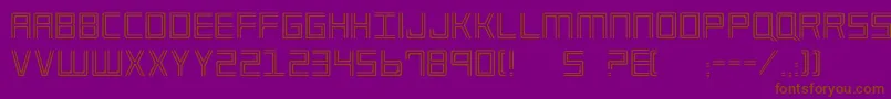 Imp2 Font – Brown Fonts on Purple Background