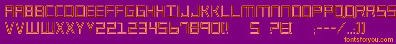 Imp2 Font – Orange Fonts on Purple Background