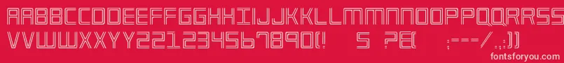 Imp2 Font – Pink Fonts on Red Background