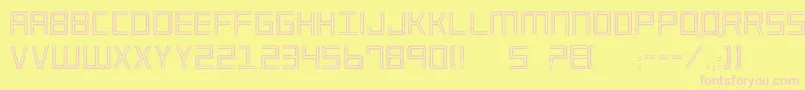 Imp2 Font – Pink Fonts on Yellow Background