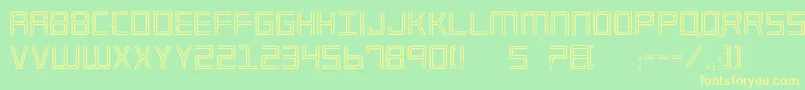 Imp2 Font – Yellow Fonts on Green Background