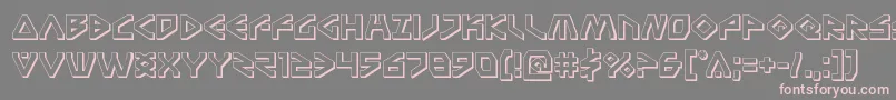 Terrafirma3D-Schriftart – Rosa Schriften auf grauem Hintergrund