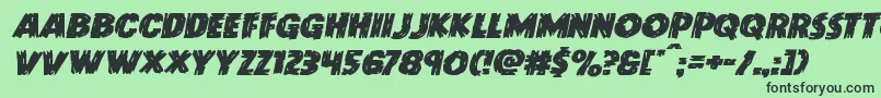 Doktermonstroexpandital Font – Black Fonts on Green Background