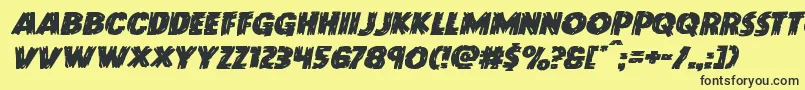 Doktermonstroexpandital Font – Black Fonts on Yellow Background